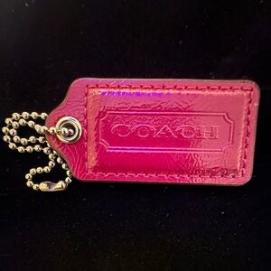 Hot Pink Patent Leather Coach Tag